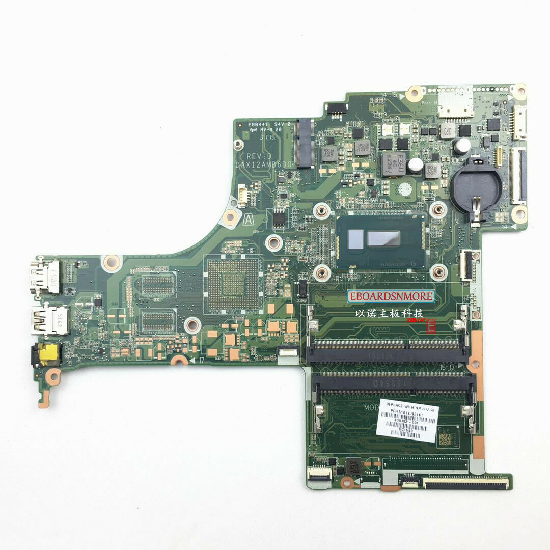HP Pavilion 17-G Laptop Motherboard Intel i3-5020U 809322-001 DAX12AMB6D0 Compatible CPU Brand: Intel Memor