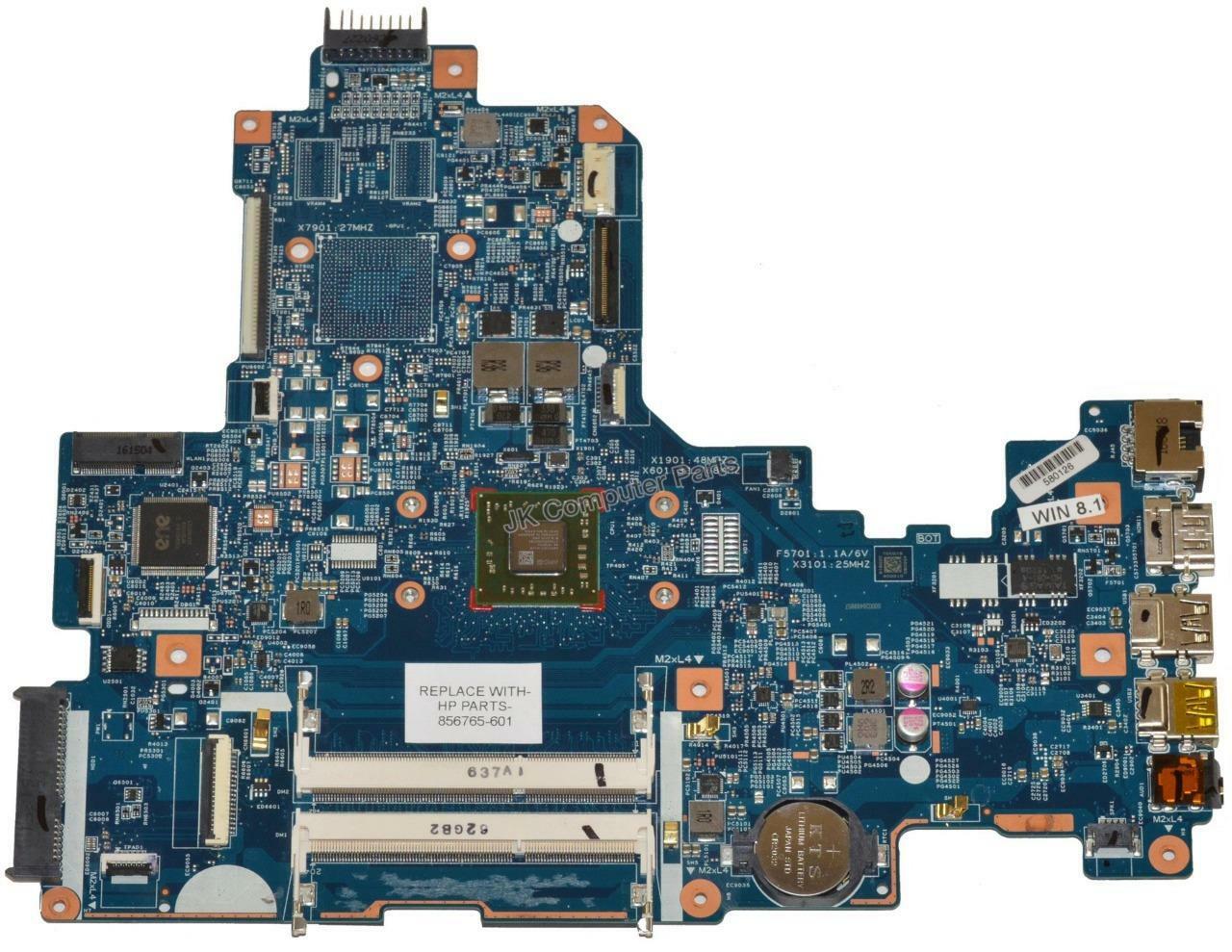 HP 17-Y Laptop Motherboard w/ AMD A8-7410 2.2GHz CPU 856765-601 Brand: HP Compatible CPU Brand: AMD Compati