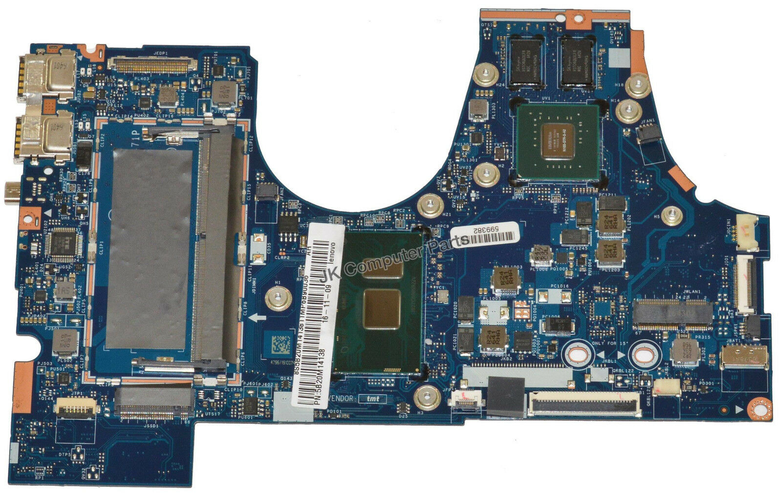 Lenovo 710-15IKB Laptop Motherboard w/ Intel i7-7500U 2.7GHz CPU 5B20M14138 Brand: Lenovo Compatible CPU B