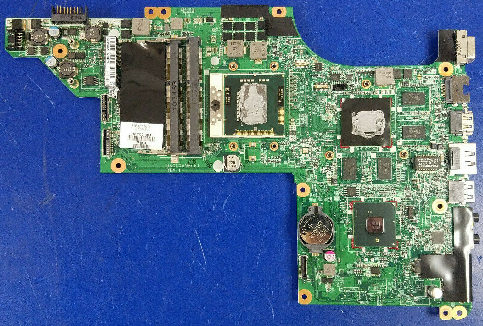 HP DV7-4197cl Motherboard 605320-001 w Intel i7-720QM 6M 1.6Ghz Compatible Brand: For HP MPN: 605320-001