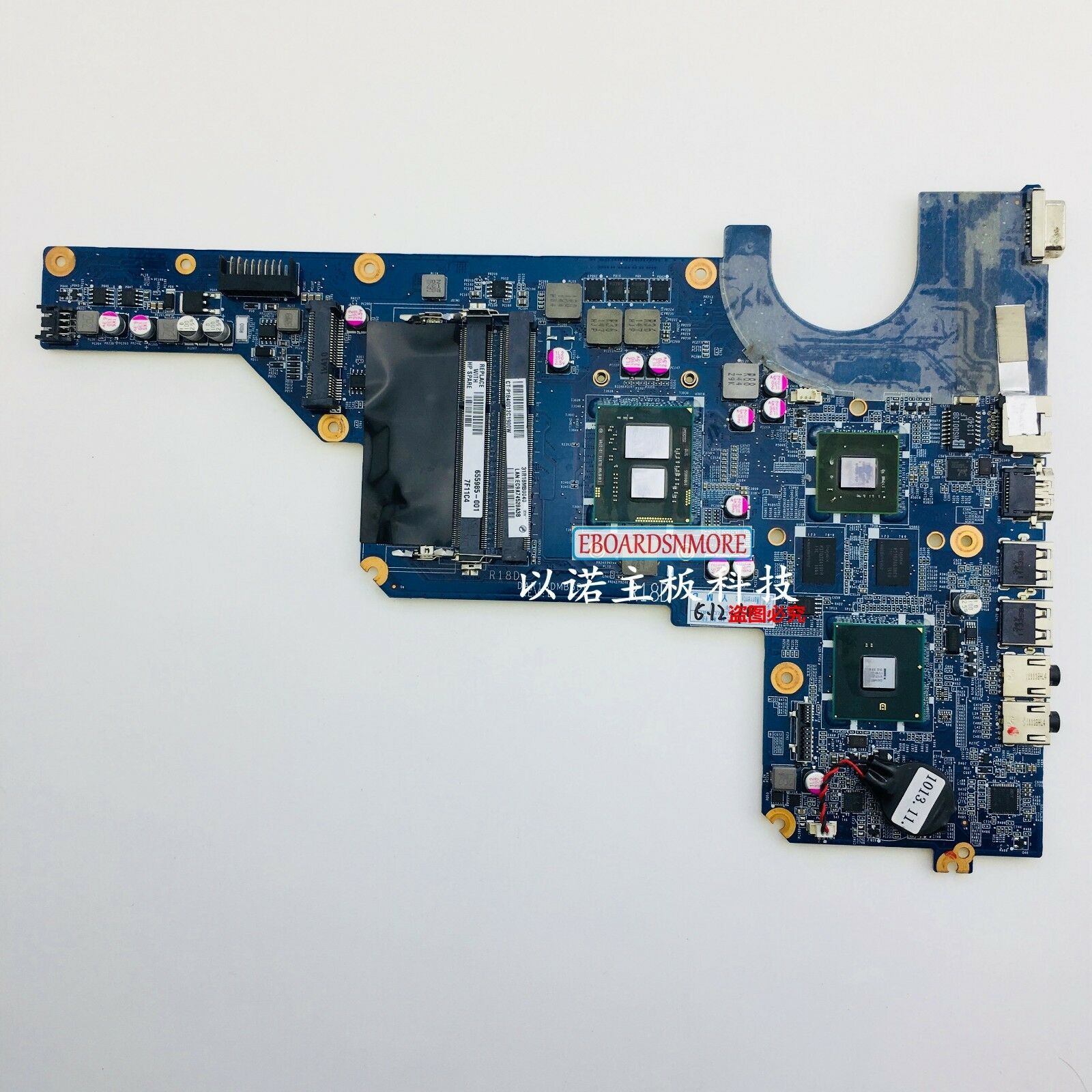 655985-001 HP G4 G6 G7 Laptop Motherboard DDR3 DAR18DMB6D0,with cpu I3-370M Compatible CPU Brand: Intel Fea