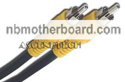 8-2100-006 Rca Video Cable - Nickel with Yellow