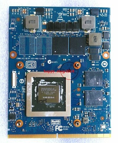 Dell M15X M17X M18X N14E-GE-B-A1 GTX 765M 2GB Video Card CN-09R3F5 9R3F5 Test OK Dell Alienware M15X M17X M