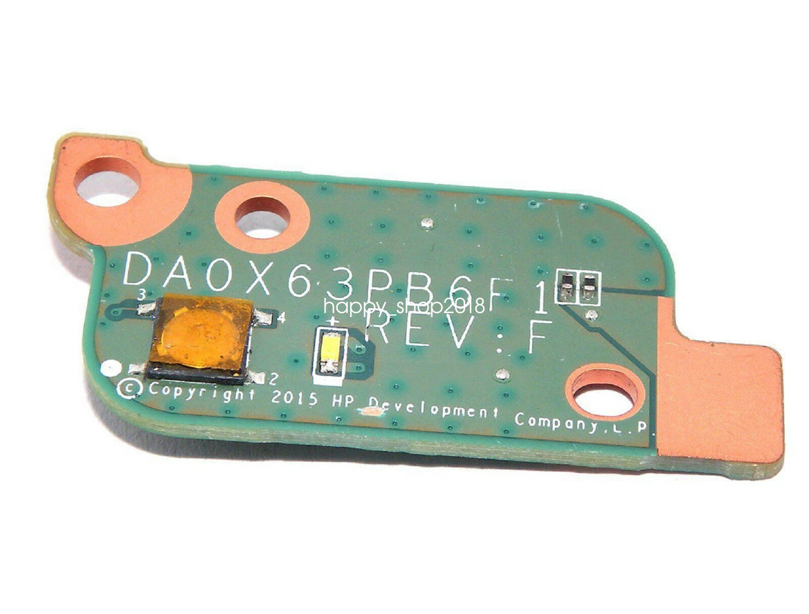 Power button switch board for HP Probook 450 G3 DA0X63PB6F1 827035-001 Test Good Power button switch board