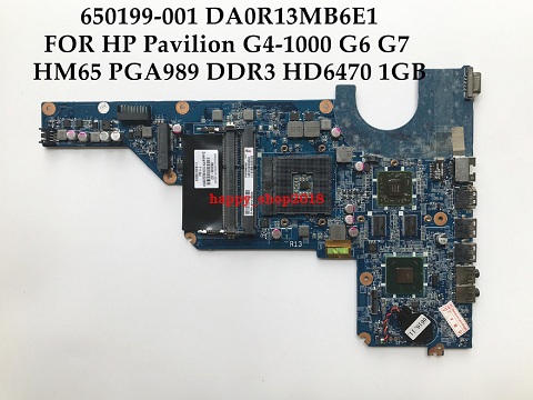 650199-001 for HP G4 G6 G7 G7T Intel HM65 HD6470 1G Motherboard DA0R13MB6E1 Test Brand: HP Memory Type: DD