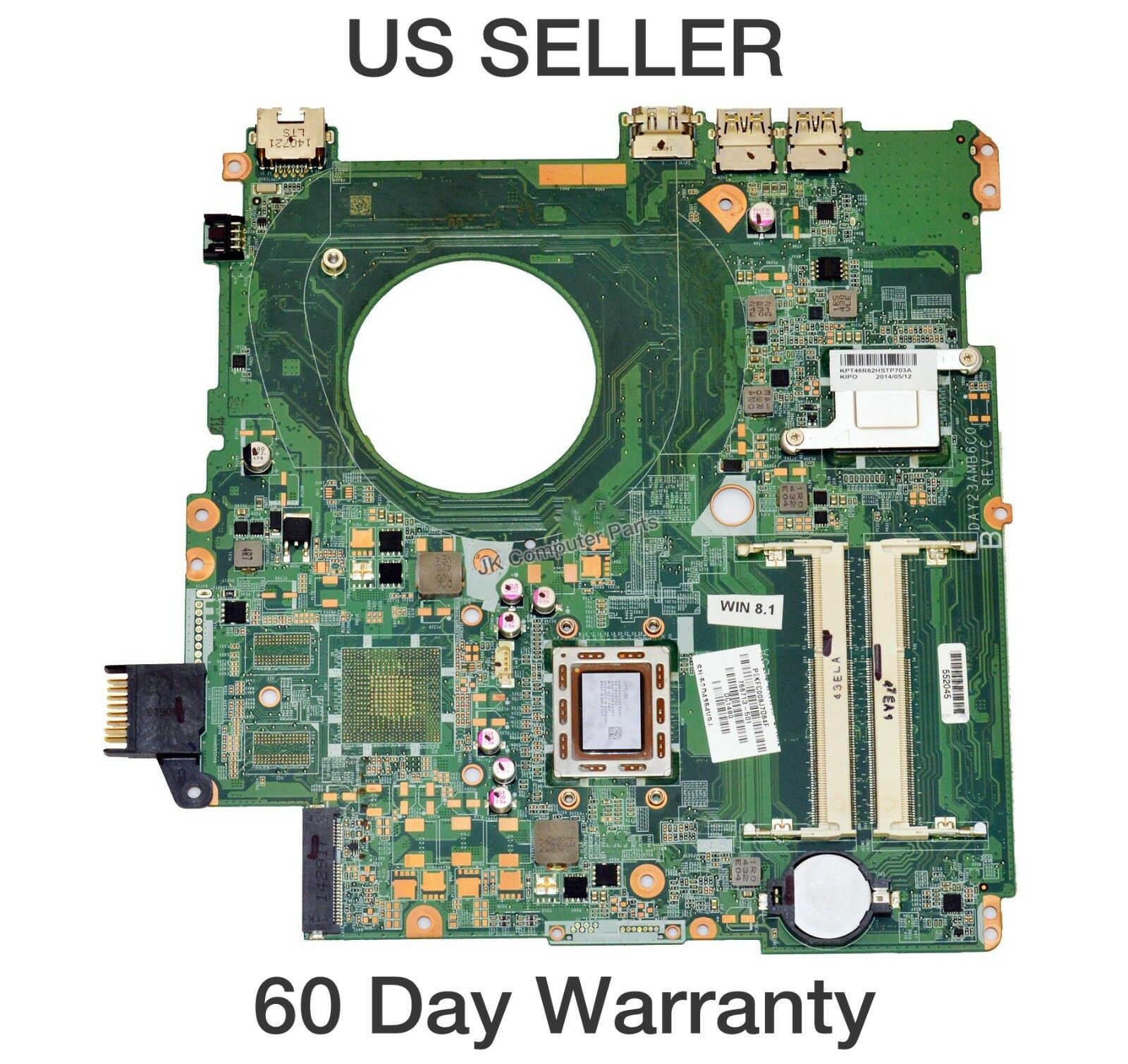 HP Pavilion 15-P071NR Laptop Motherboard AMD A8-5545M 1.7GHz CPU 766713-501 No accessories are included wi