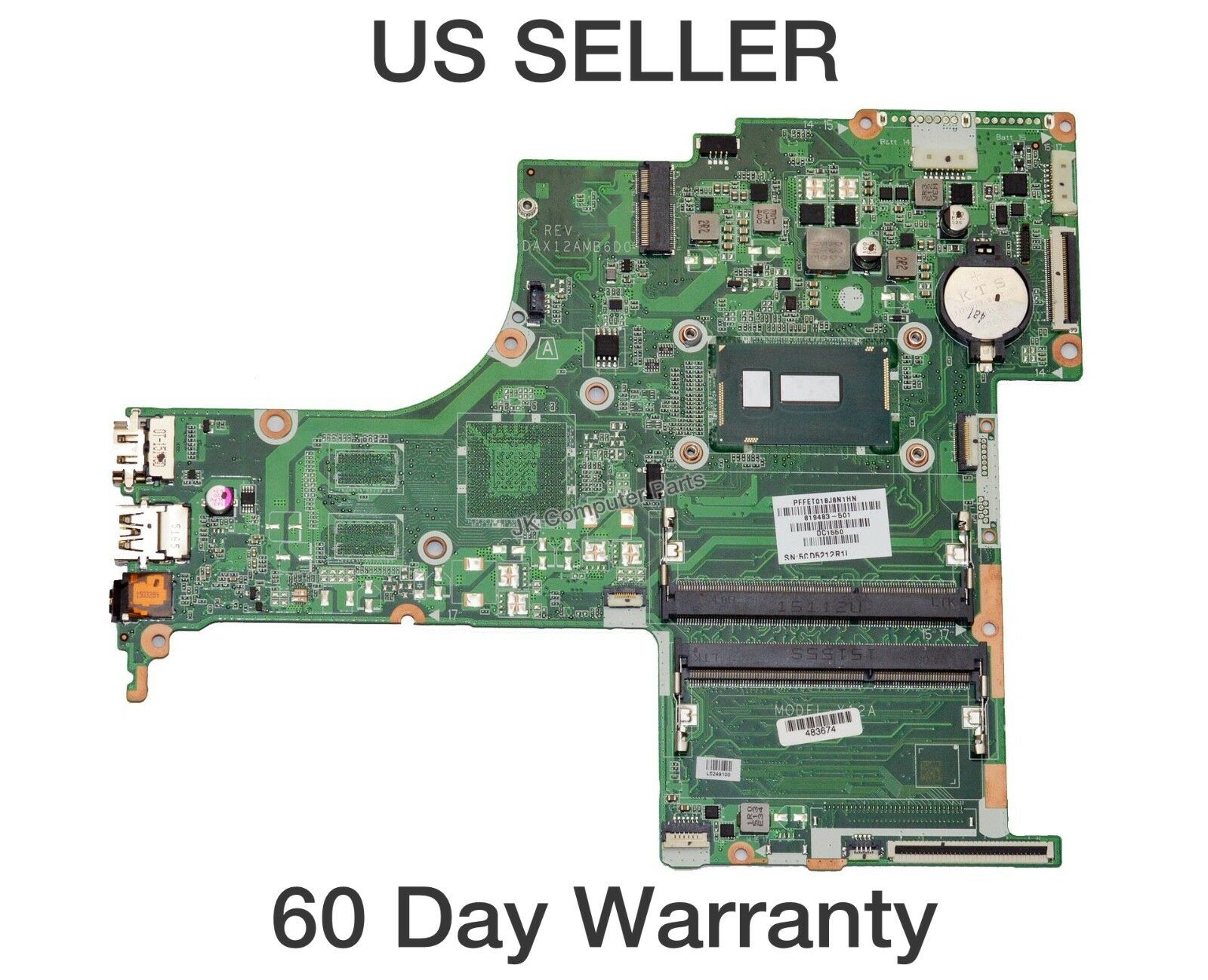 HP Pavilion 17-G015DX Laptop Motherboard Intel i7-5500U 2.4GHz CPU 819483-501 No accessories are included w
