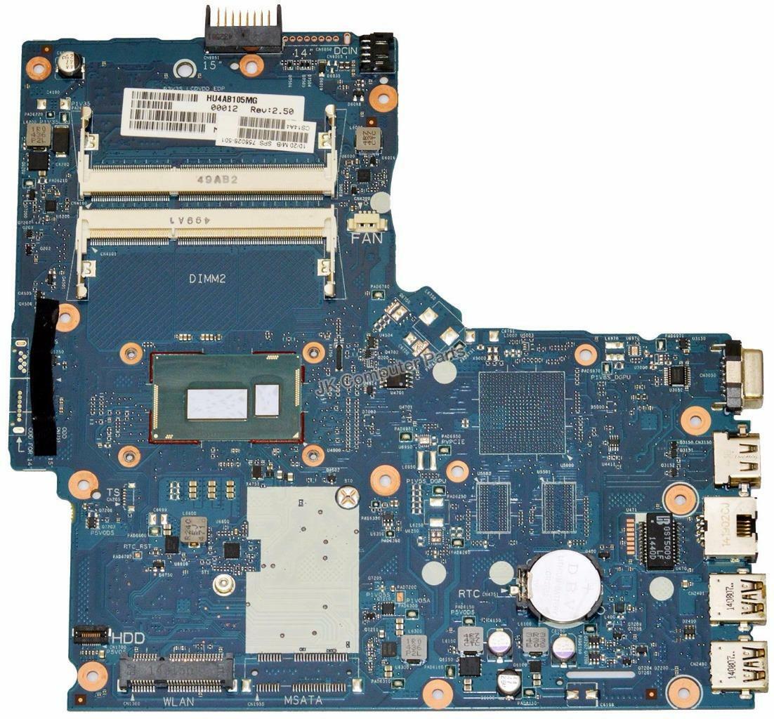 HP 350 G1 Laptop Motherboard w/ Intel i3-4005U 1.7GHz CPU 758028-501 This motherboard is pulled from a new,