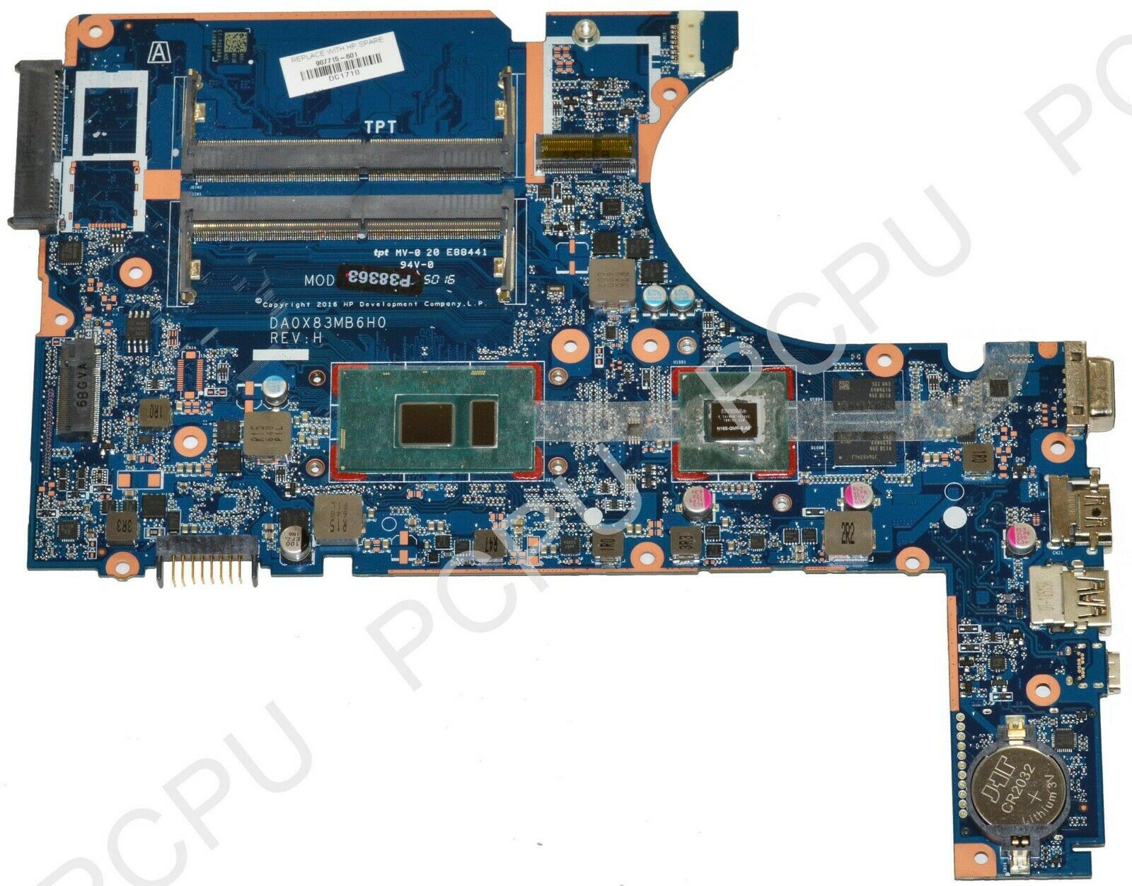 HP ProBook 450 G4 Laptop Motherboard w/ Intel i7-7500U 2.7GHz CPU 907715-601 Socket Type: Integrated Brand: