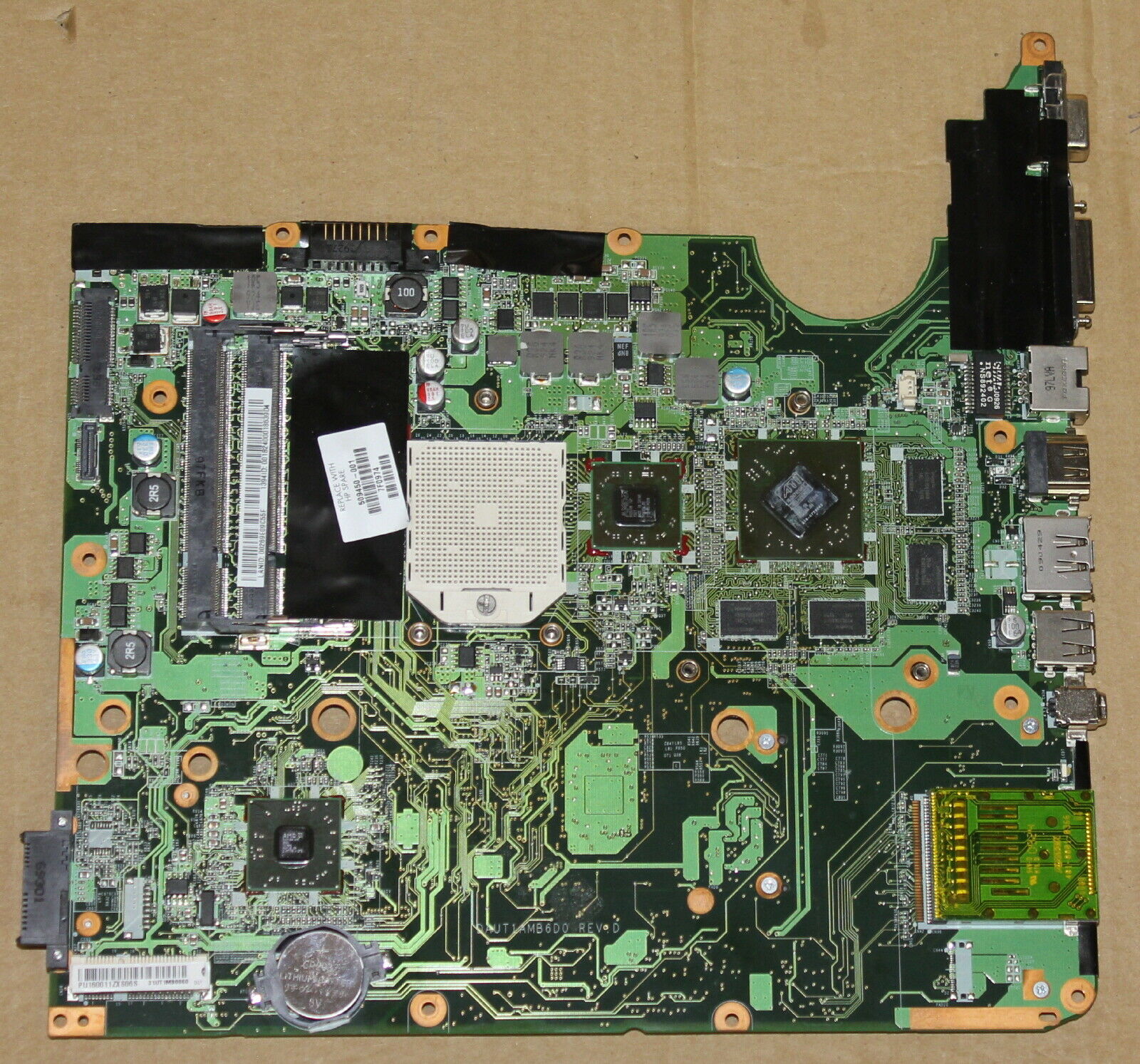 Motherboard board hp pavilion dv6 DAUT 1amb6d0, 509450-001, AMD, HD 4650 HP Pavilion , DV6 Series Motherboar - Click Image to Close