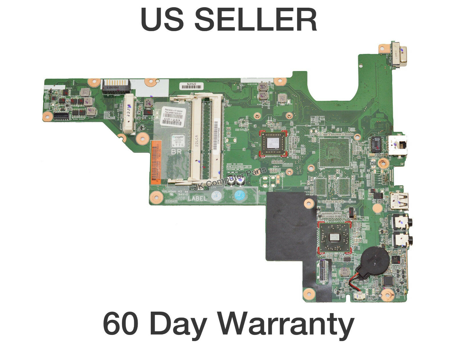 HP 2000 G43 CQ43 Laptop Motherboard w/ AMD E450 CPU 657323-001 657323001 Brand: HP Compatible CPU Brand: AM - Click Image to Close