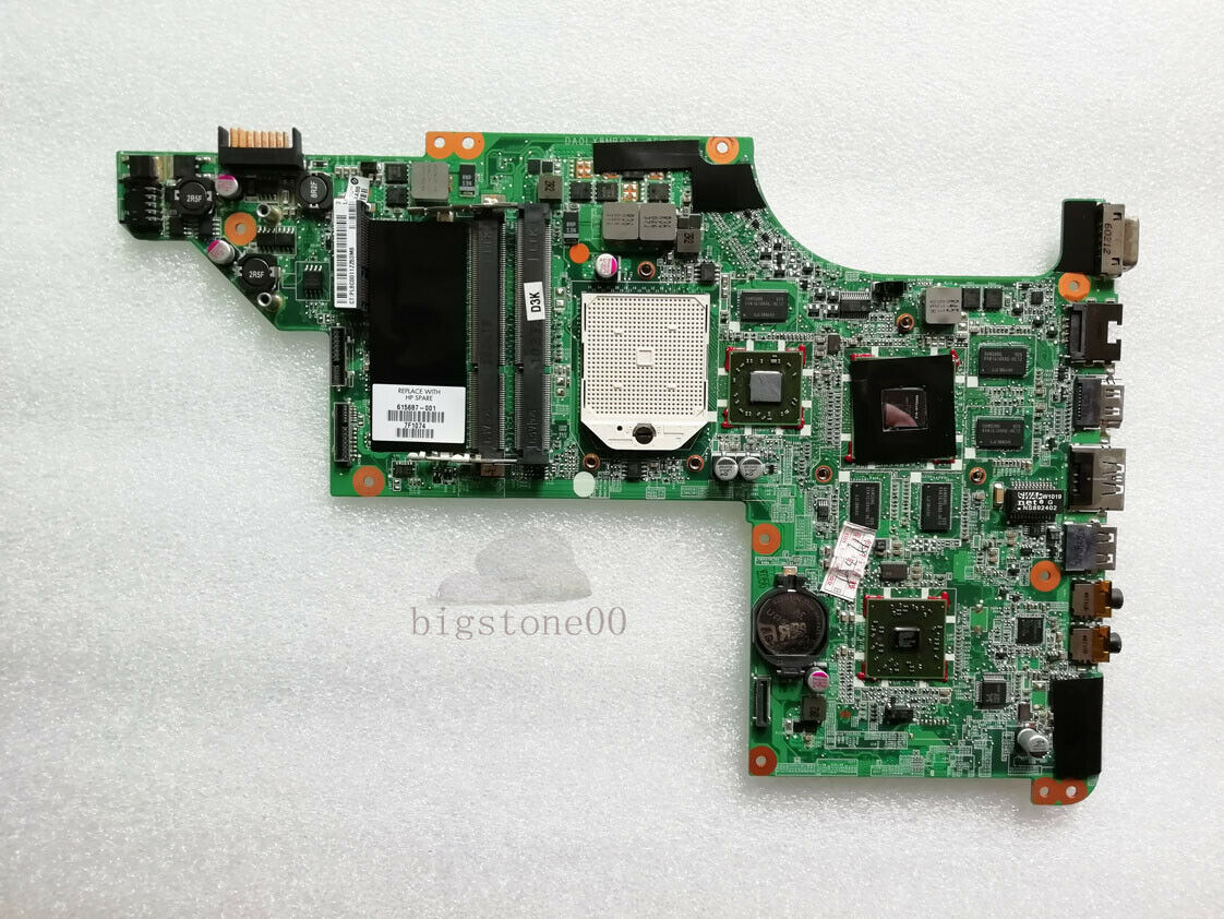 For HP Pavilion DV7 DV7-4000 AMD Laptop Motherboard, 615687-001 Fully Tested Compatible CPU Brand: AMD M