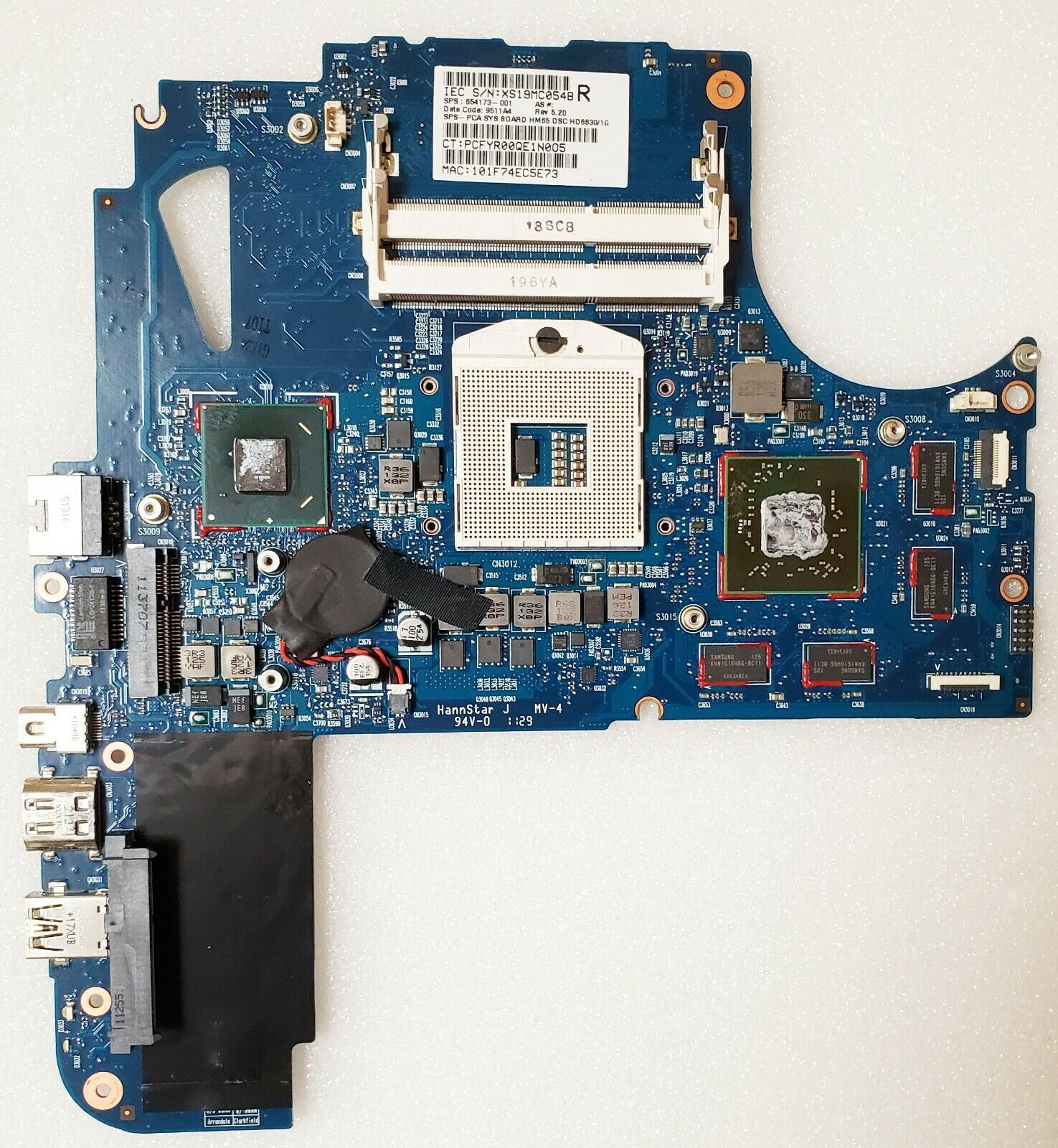 HP Envy 14 Series HM65 DSC HD6630 Intel Motherboard 654173-001 Compatible CPU Brand: Intel Brand: HP HP