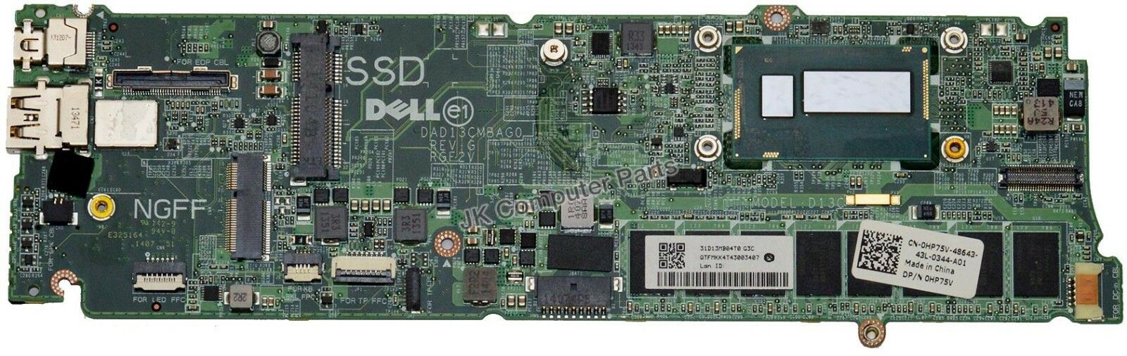 Dell XPS 13 9333 Ultrabook Laptop Motherboard 8GB w/ Intel i7-4500U 1.8Ghz HP75V Brand: Dell MPN: HP75V U