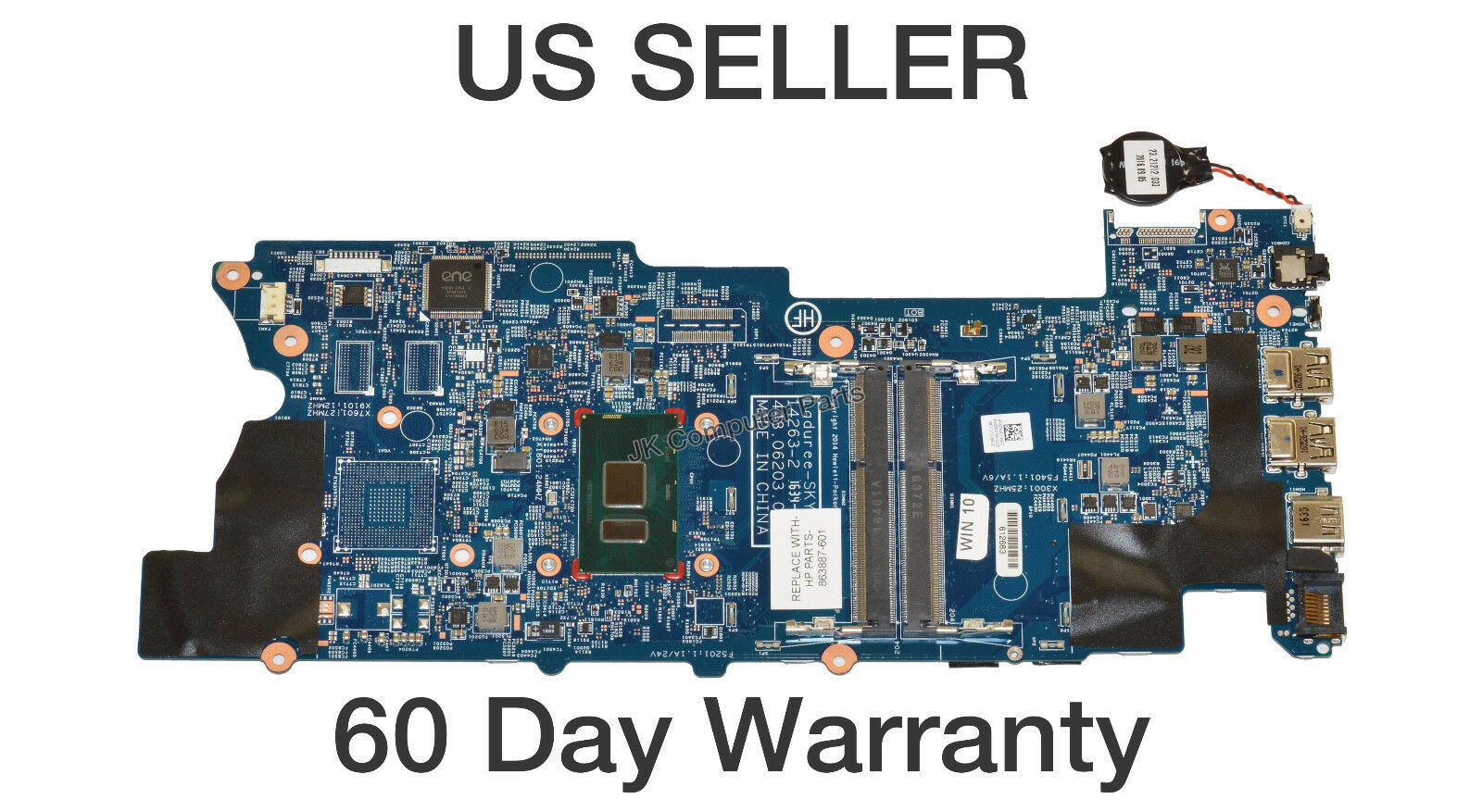 HP Envy x360 15-BK Laptop Motherboard w/ i5-7200U 2.5Ghz CPU 863887-601 Brand: HP Compatible CPU Brand: In