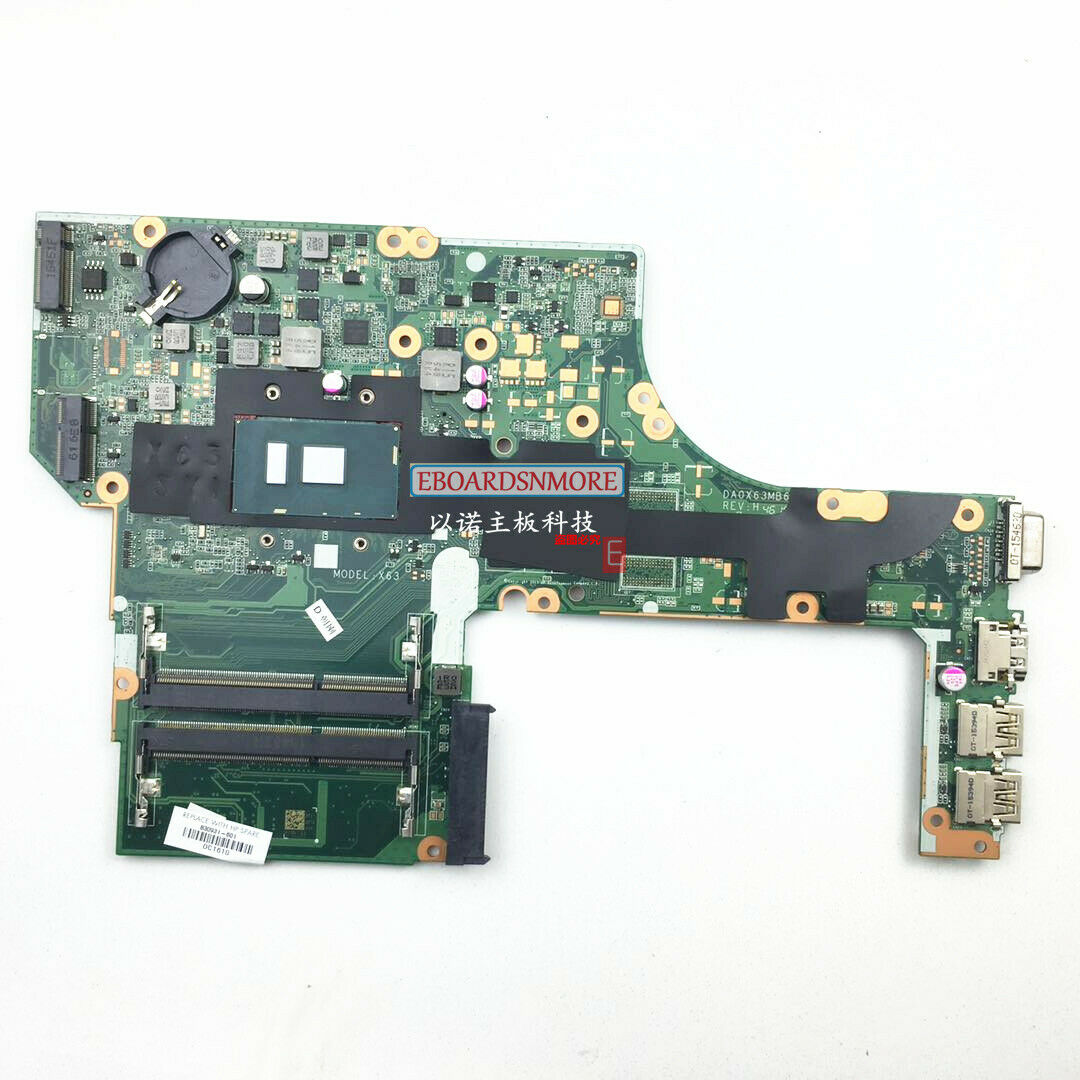 830931-601 HP 450 470 G3 Laptop Motherboard I5-6200U CPU DA0X63MB6H1 830931-001 Compatible CPU Brand: Intel