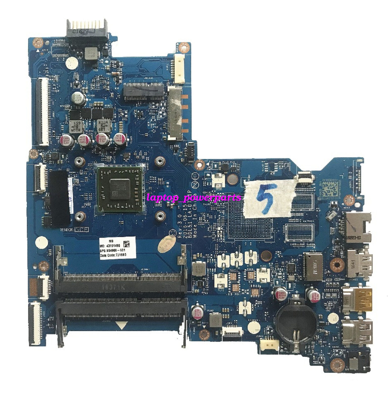 HP 15-BA 15-AU 15Z-BA w/ E2-7110 CPU Motherboard LA-D711P 854968-601 854968-001 Brand: HP Number of Memory