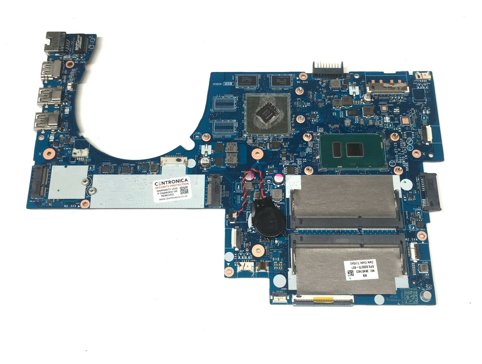 HP ENVY 17-T 17-N SERIES i7-6500U MOTHERBOARD MAINBOARD P/N 829070-601 (MB103) B Compatible CPU Brand: Inte