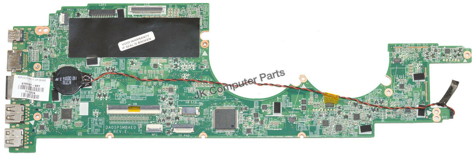 HP Envy Spectre 14-3000 Laptop Motherboard w/ Intel i5 1.6Ghz CPU 675517-001 Brand: HP Compatible CPU Bran