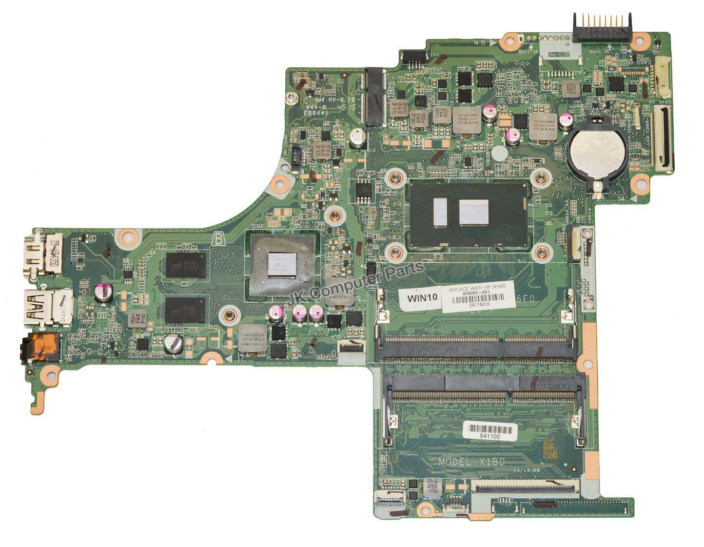 HP 15-AN051DX Laptop Motherboard w/ Intel i5-6200U 2.2Ghz CPU DAX1BDMB6F0 This motherboard is pulled from a
