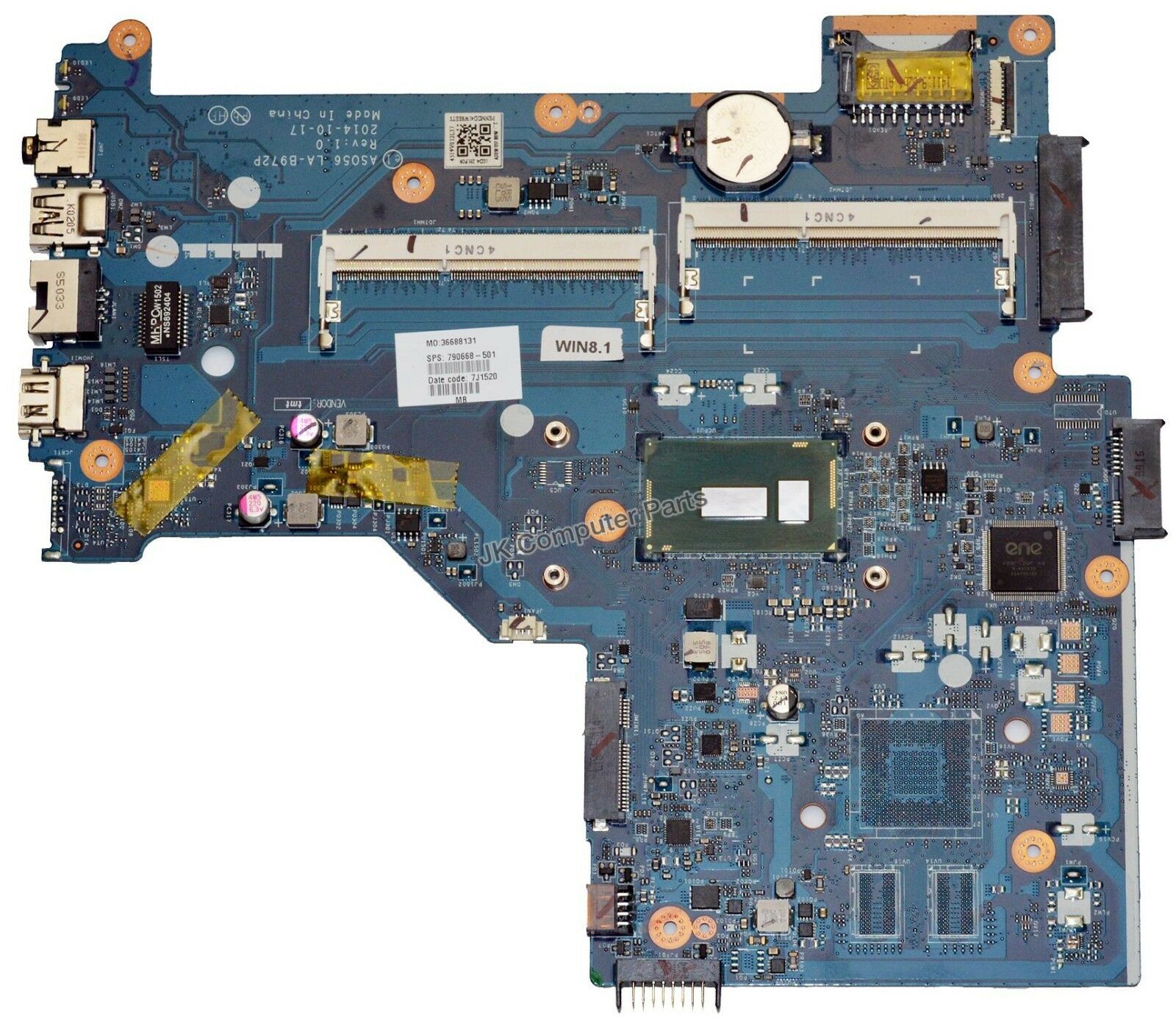 HP 15-R210DX Laptop Motherboard This listing is for motherboard P/N: 790668-501 This motherboard is pulled