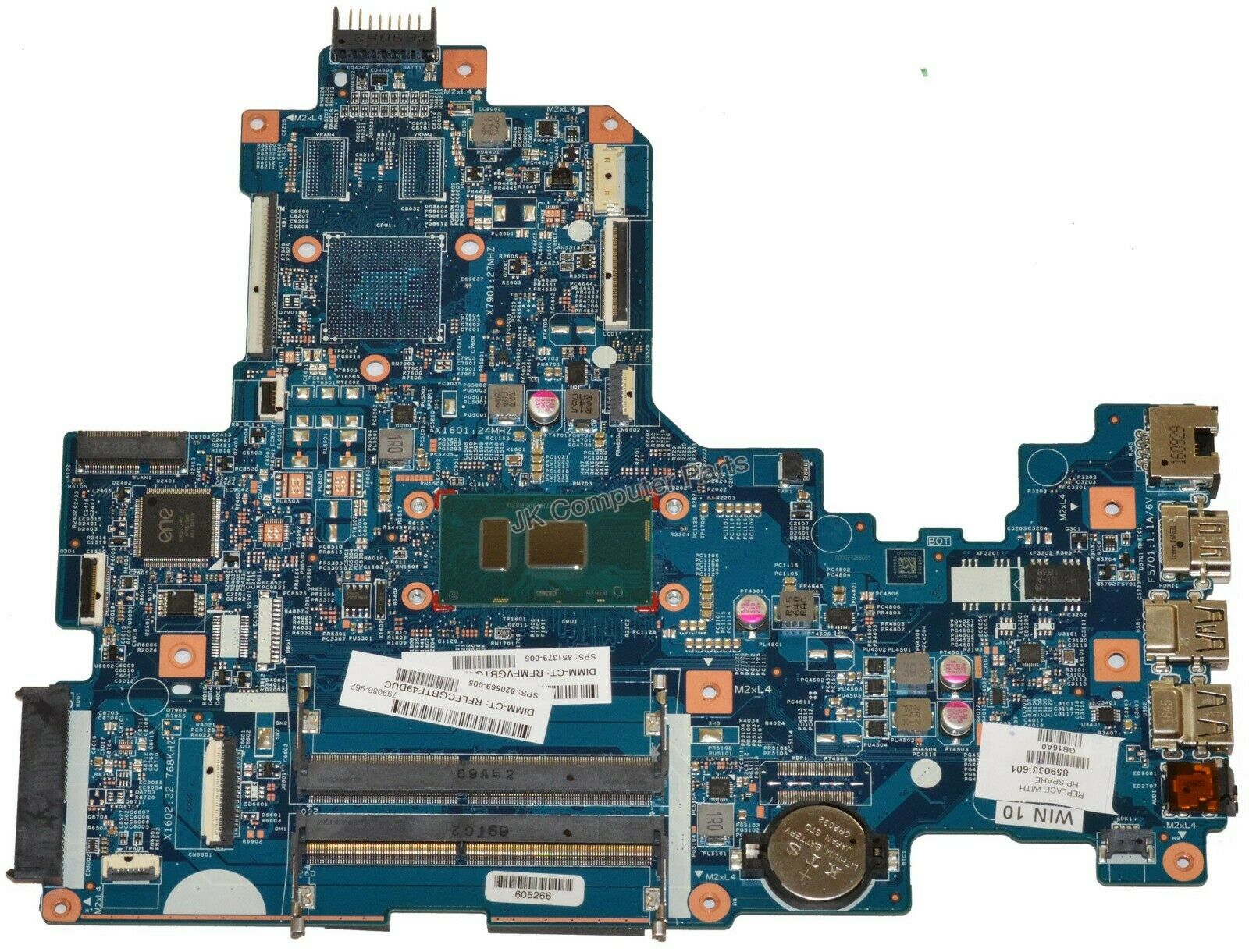 HP 17-X Laptop Motherboard w/ Intel i5-7200U 2.5Ghz CPU 859033-601 be missing the original packaging or ...