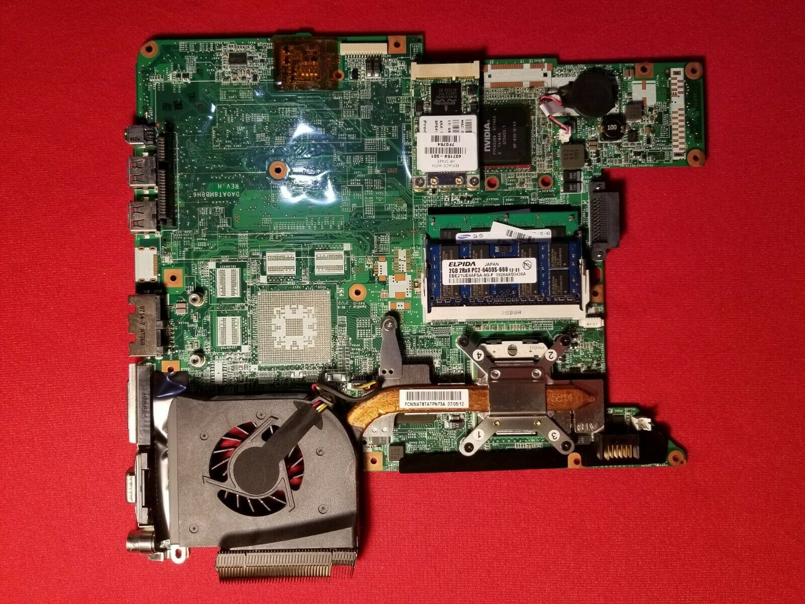 HP Pavilion DV6000-dv6308nr Laptop AMD 64X2 1.60GHz Motherboard Combo 443775-001 Modified Item: No CPU Bran - Click Image to Close