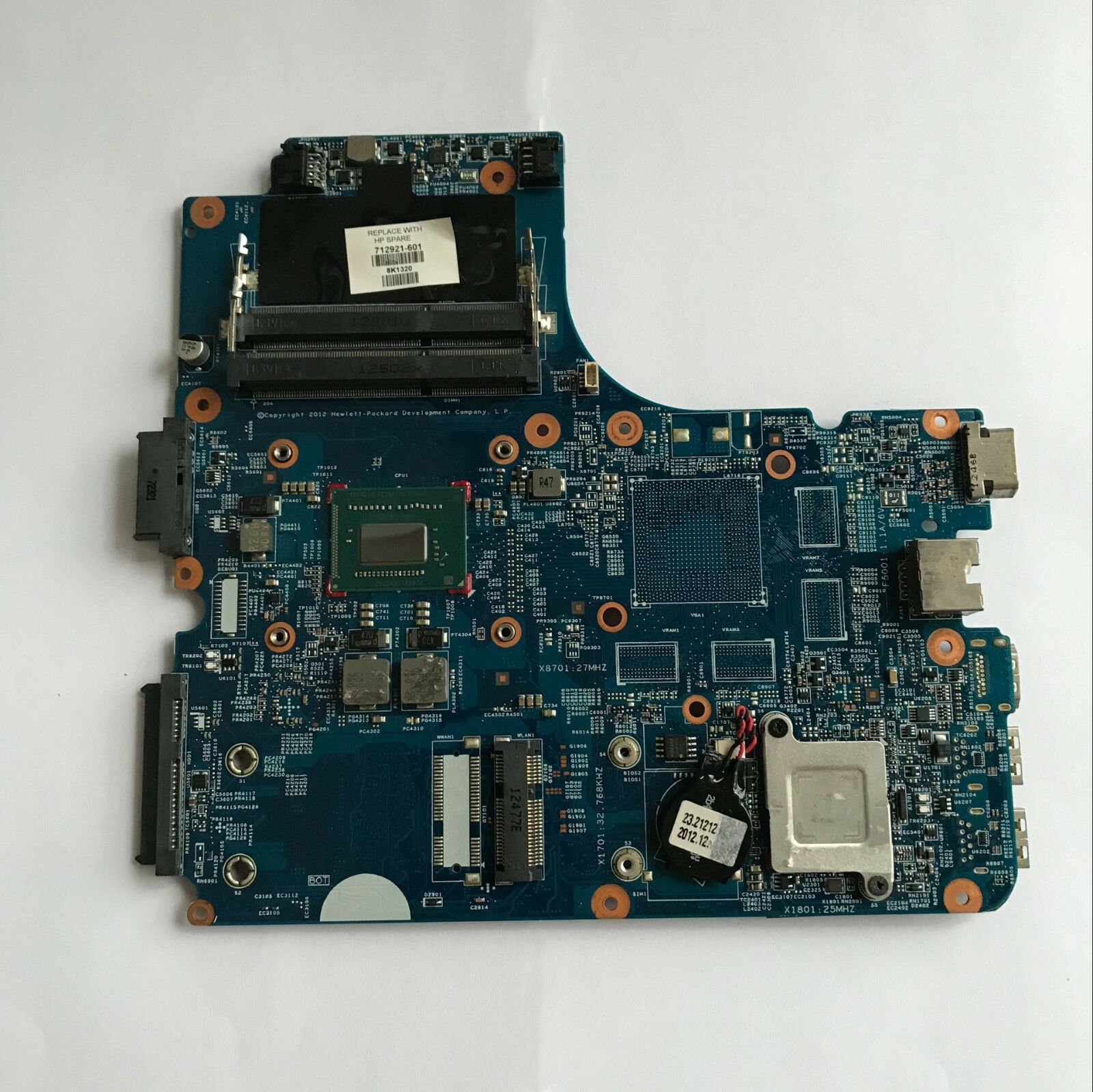 For HP 4440S 4540S 4740S 4441s laptop motherboard 712921-601 712921-001 i3-3110M Socket Type: Socket S1 CPU
