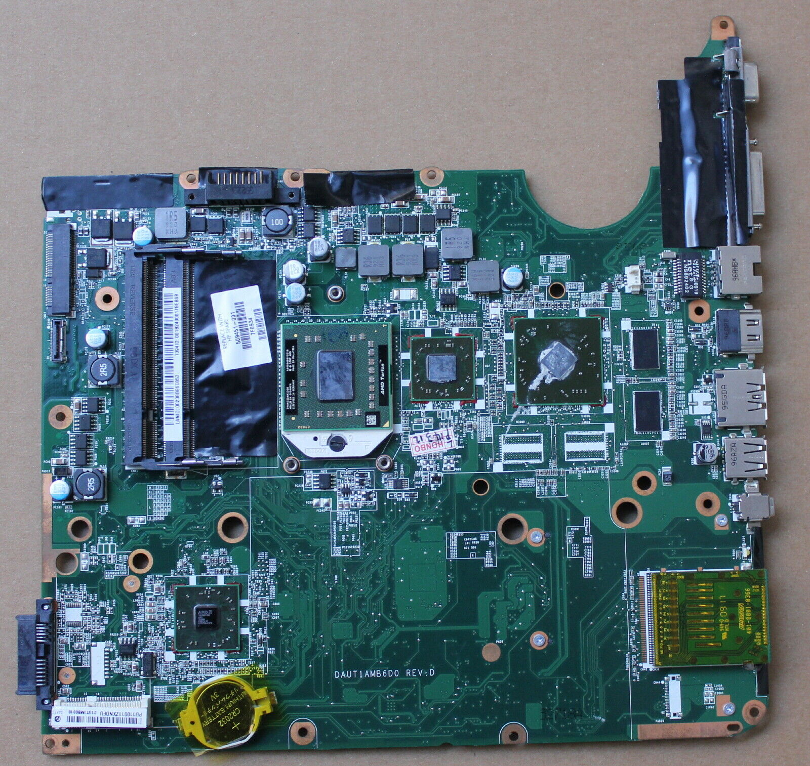 Board, motherboard, HP pavilion dv6 DAUT 1amb6d0, 509451-001, AMD HP Pavilion , DV6 Series Motherboard Vers