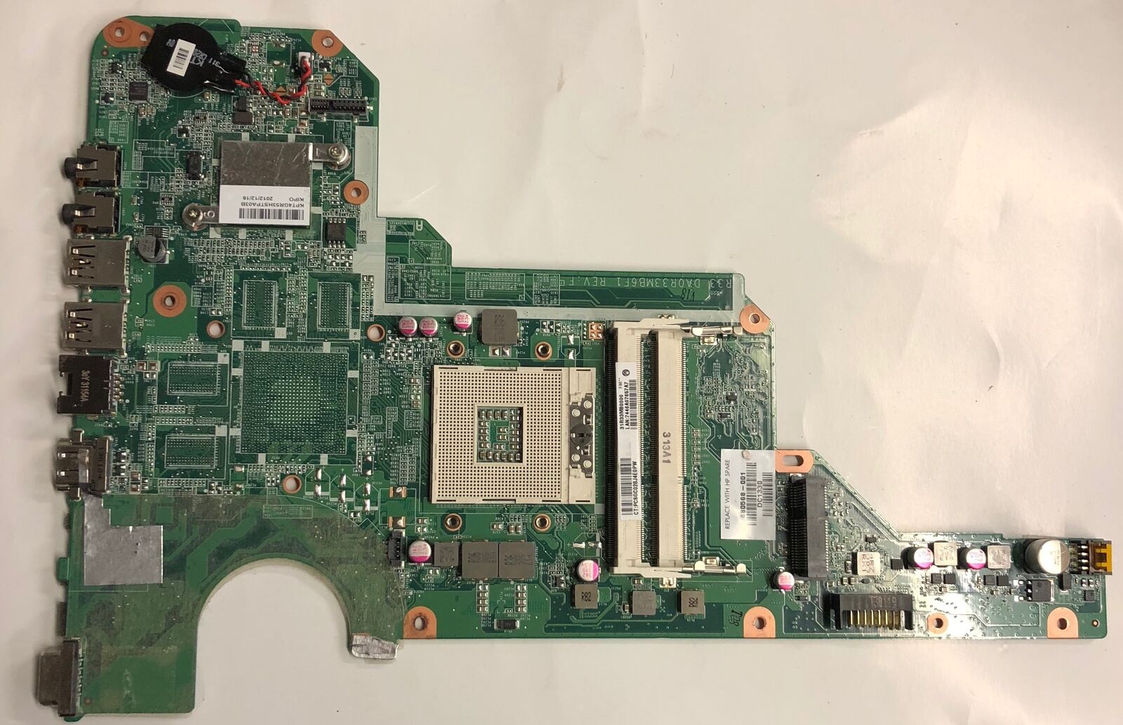 HP Pavilion G6 Notebook DA0R33MB6F1 Motherboard- 680568-001 Condition Note: Used HP Pavilion G6 Notebook Mo