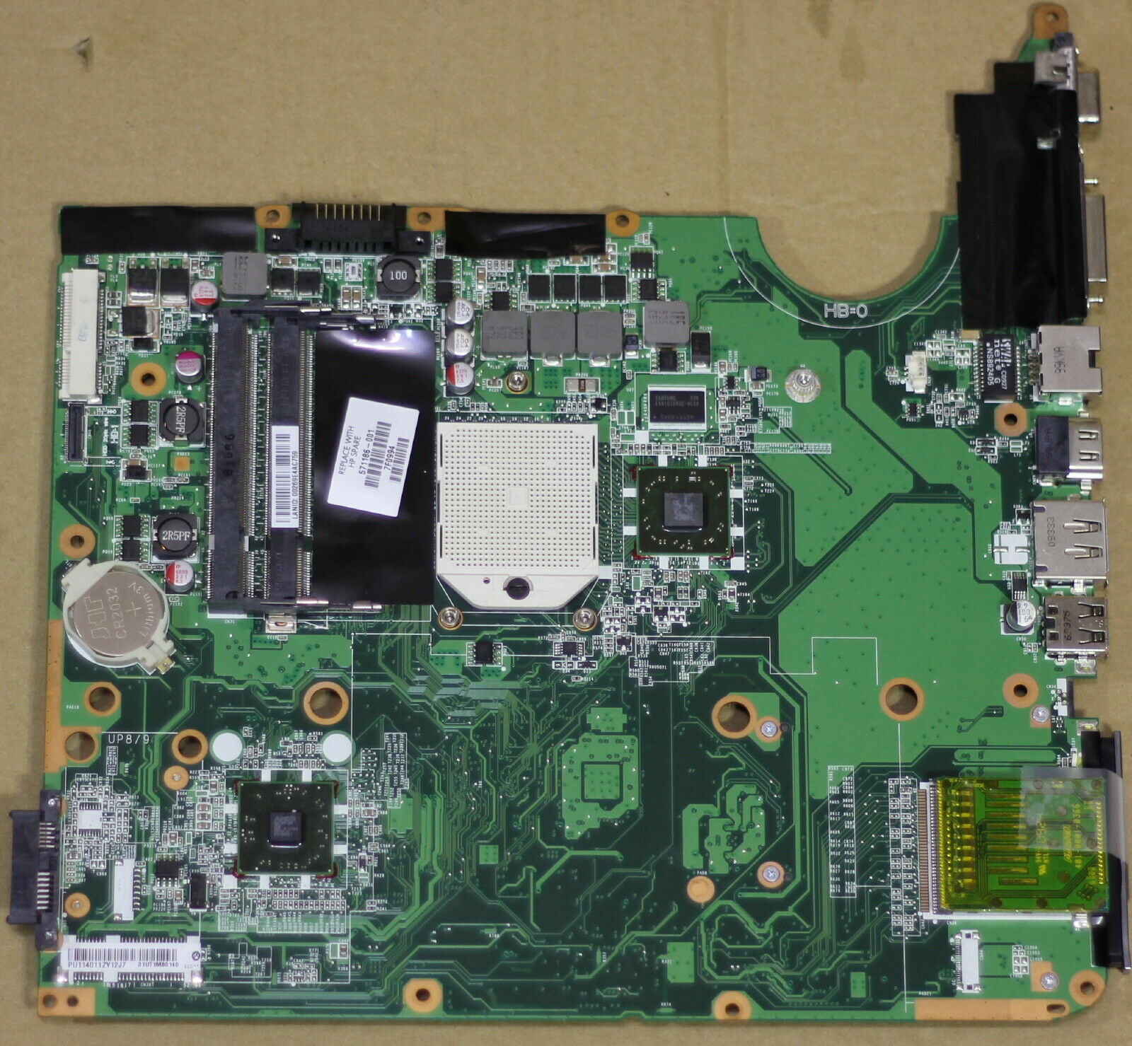 Motherboard board, hp pavilion dv6 da0ut1mb6e0 rev: E, 571186-001, AMD HP Pavilion , DV6 Series Motherboard