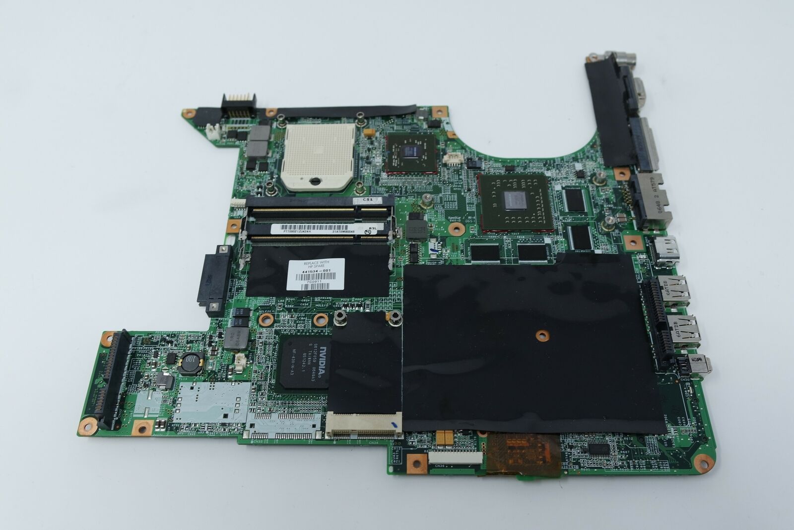HP dv9000 dv9001xx dv9003xx dv9074cl dv9000ea Motherboard Tested 432945-001 and is not fully operational.