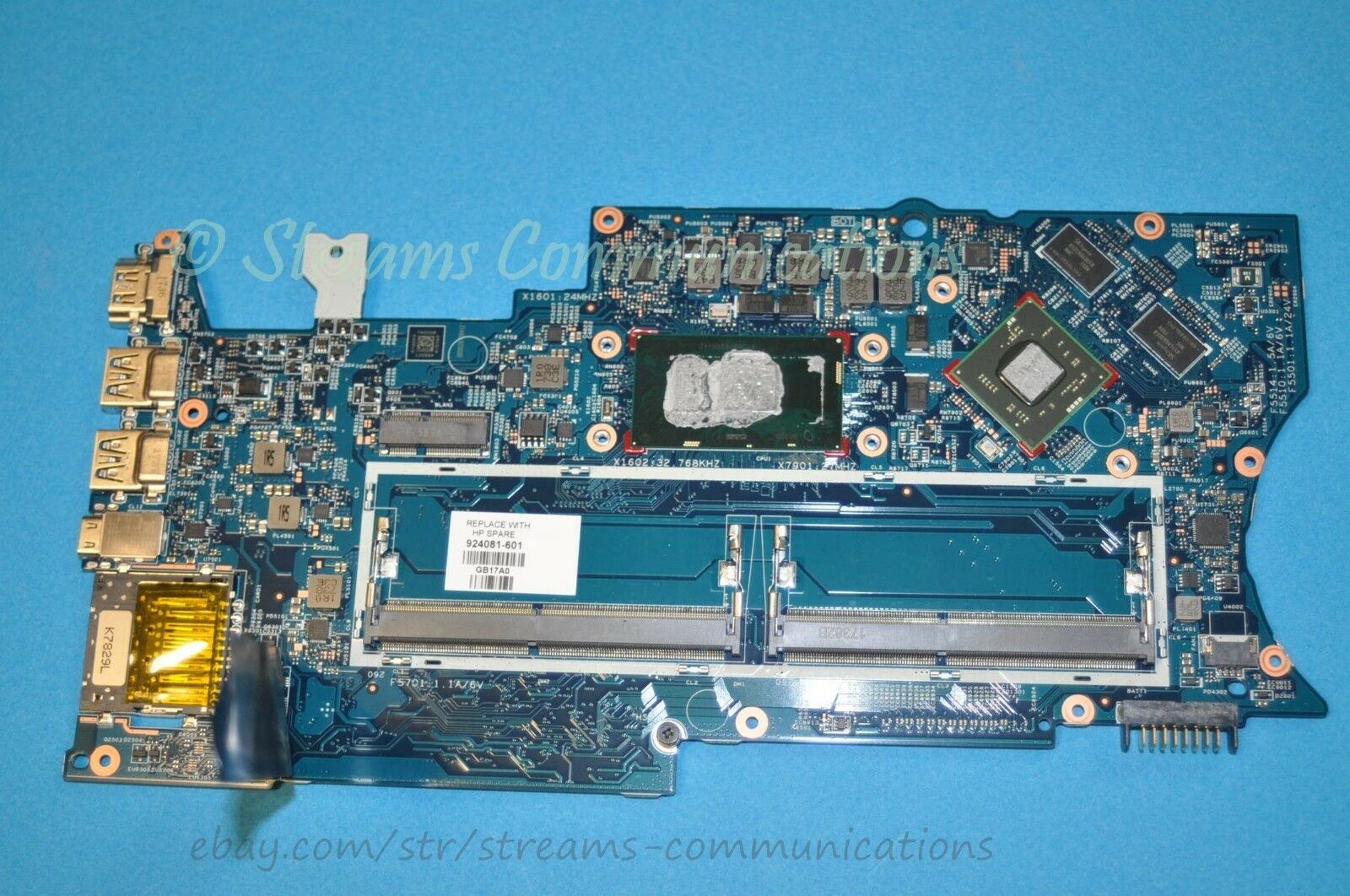 HP Pavilion x360 15-BR Laptop Motherboard w/Intel i5-7200U 2.5GHz CPU 924081-601 Compatible CPU Brand: Inte