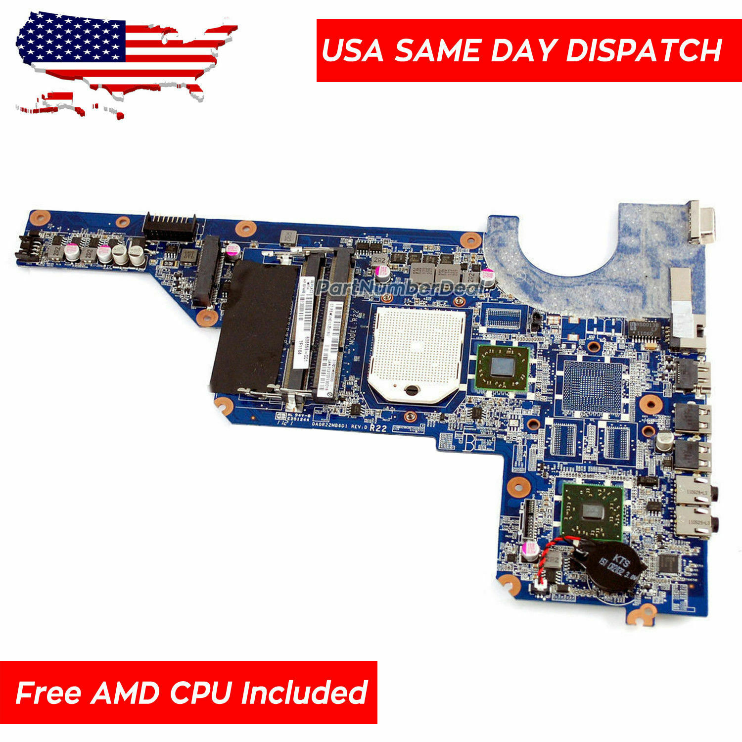 638856-001 HP Pavilion G4-1011NR G7 AMD UMA Laptop Motherboard Compatible CPU Brand: AMD Brand: HP MPN: 6