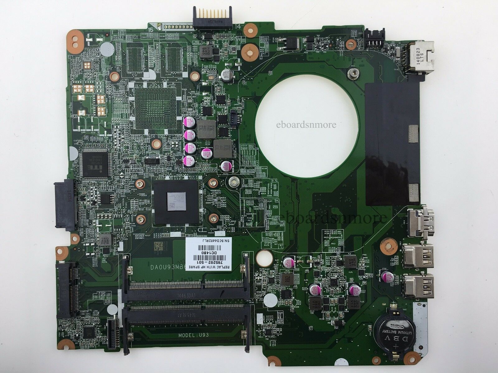 785292-501 AMD Motherboard For HP 14-W Laptop, DA0U93MB6D2, E1-2100, DDR3 A Memory Type: DDR3 SDRAM Socket T