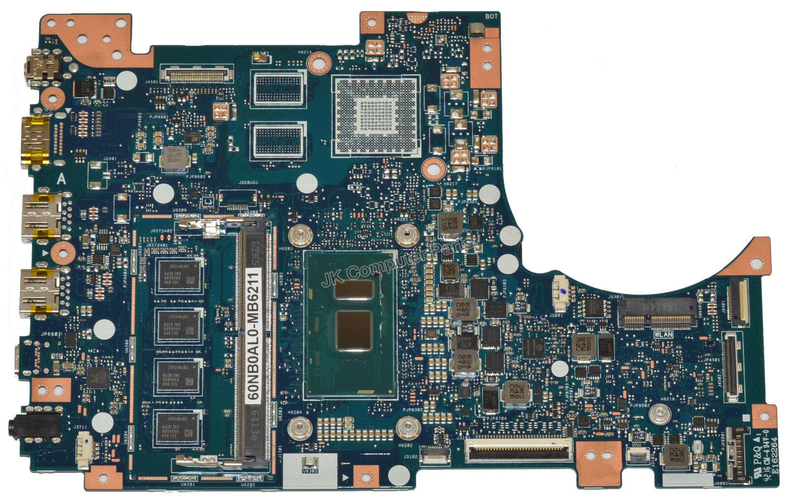 Asus Q304UA Laptop Motherboard w/ Intel i5-7200U 2.5GHz CPU 60NB0AL0-MB6211 Brand: Asus MPN: 60NB0AL0-MB6