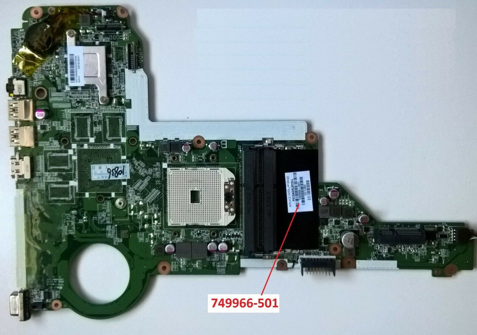 749966-501 AMD Motherboard for HP Pavilion 17-e1 Laptop, CN A Socket Type: See Description or ask MPN: 74