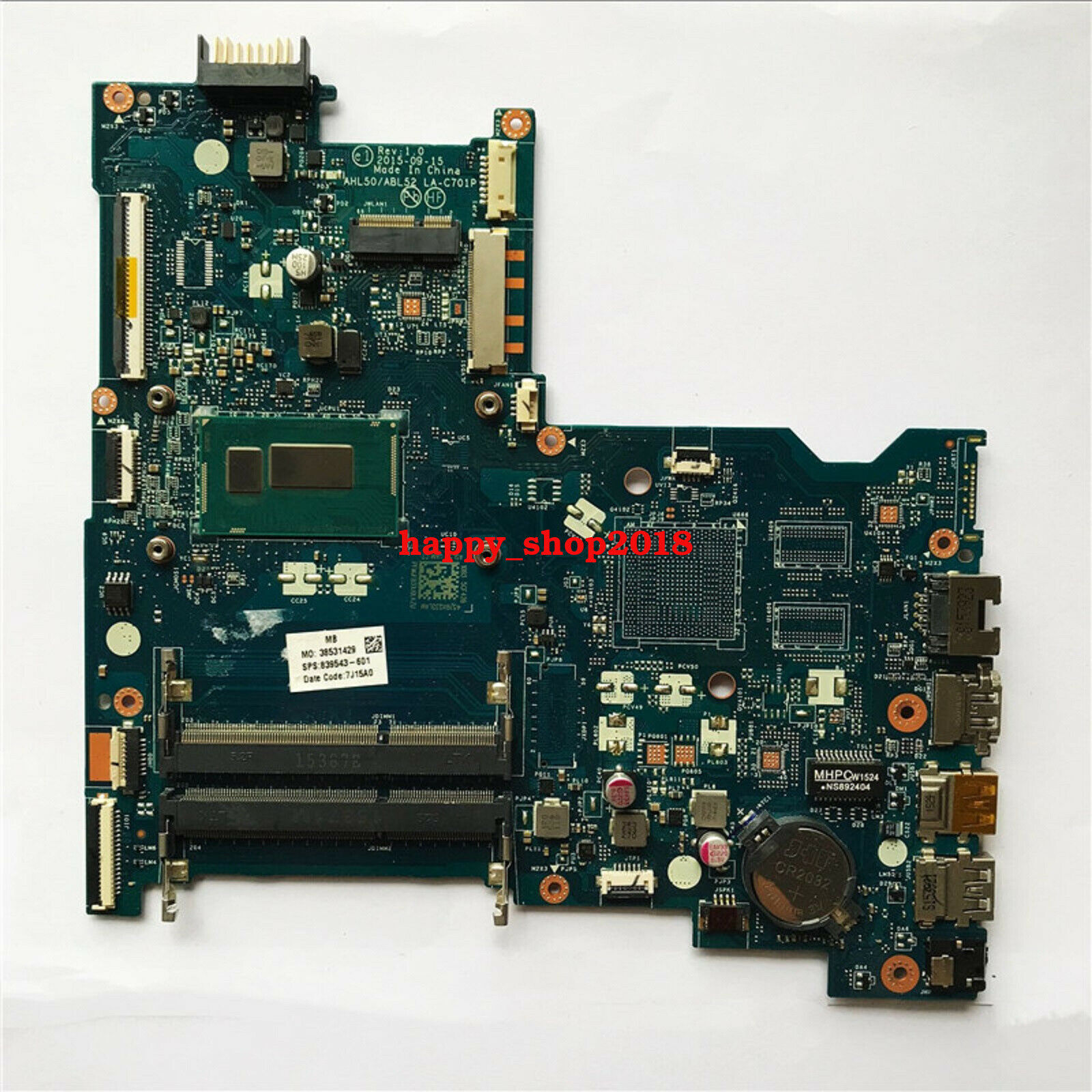 HP 15-AC w/ intel i5-4210U CPU Motherboard 839543-601 LA-C701P Test FreeShipping Brand: HP Number of Memor