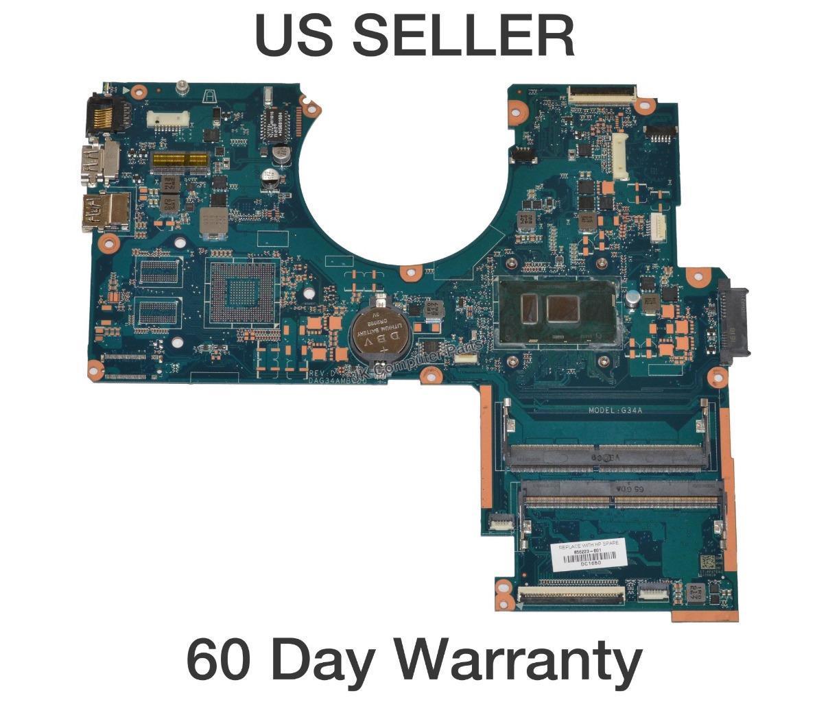 HP 15-AU Laptop Motherboard w/ i7-6500U 2.5GHz CPU 856223-601 Brand: HP Compatible CPU Brand: Intel For Mo